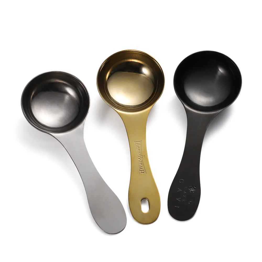 10 ml 430 Stainless Steel Scoop in Silver, Black or Gold