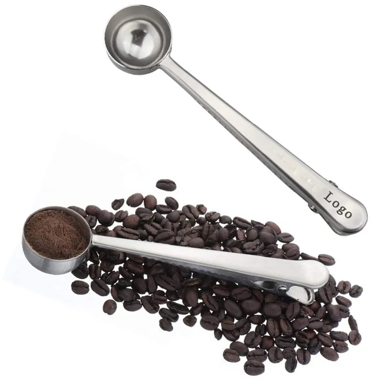 15 ml 430 Stainless Steel Coffee Scoop with Clip
