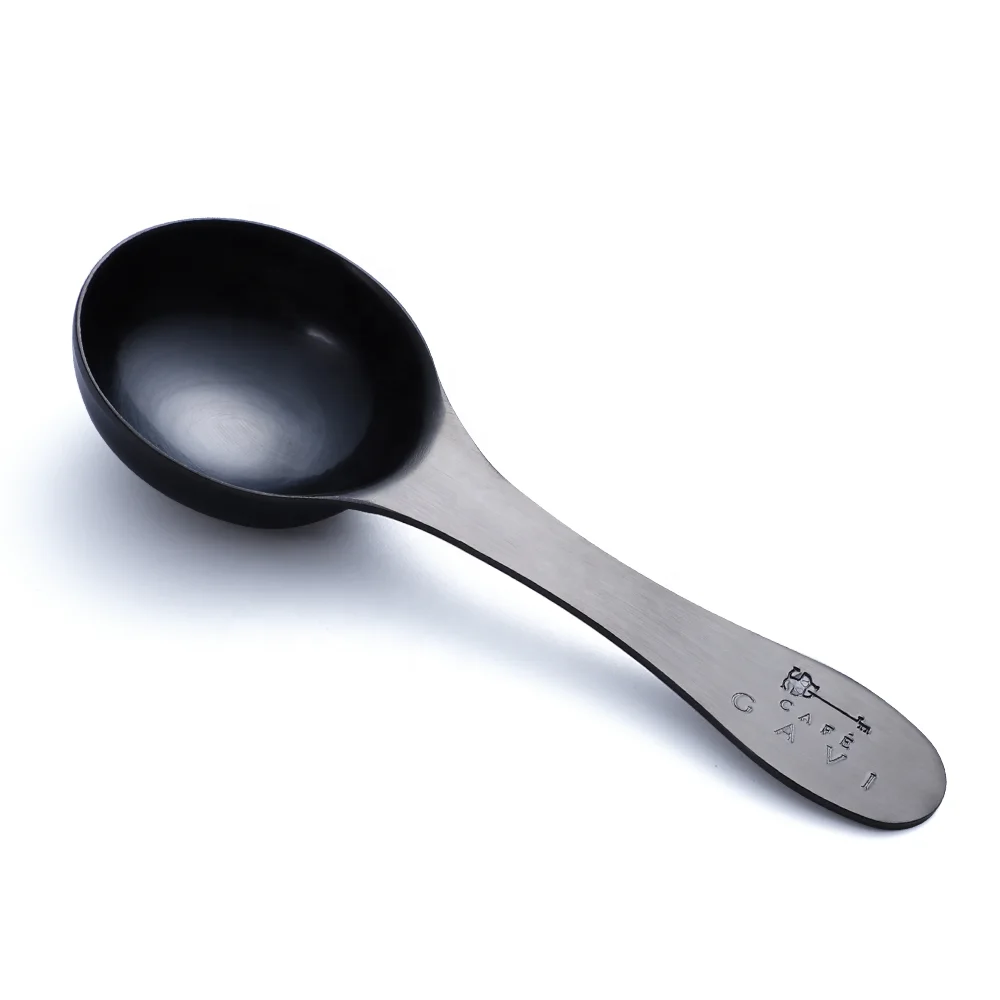Black 10 ml 430 Stainless Steel Condiment Measuring Scoop