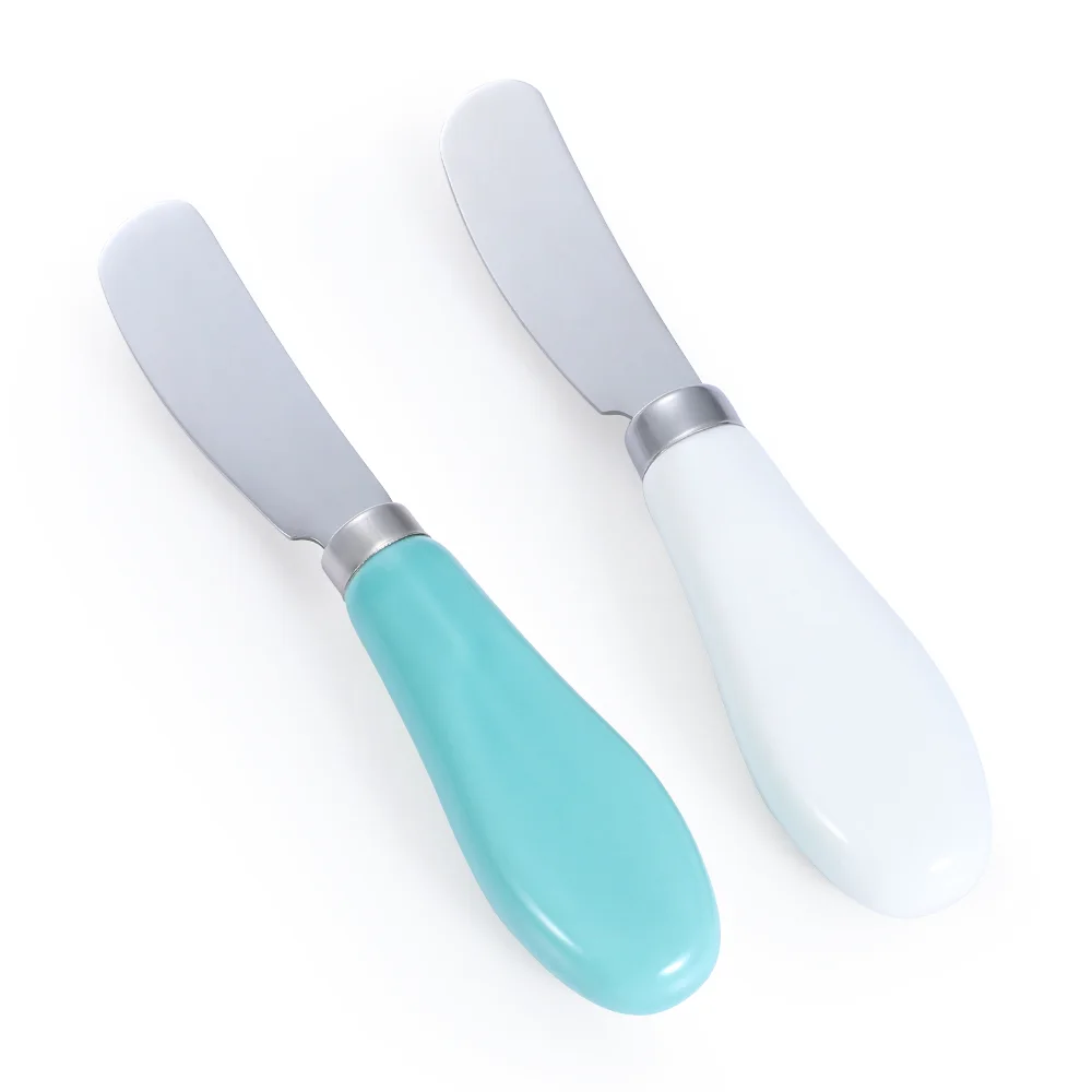 Ceramic-Handle Stainless Steel Cheese and Butter Tools