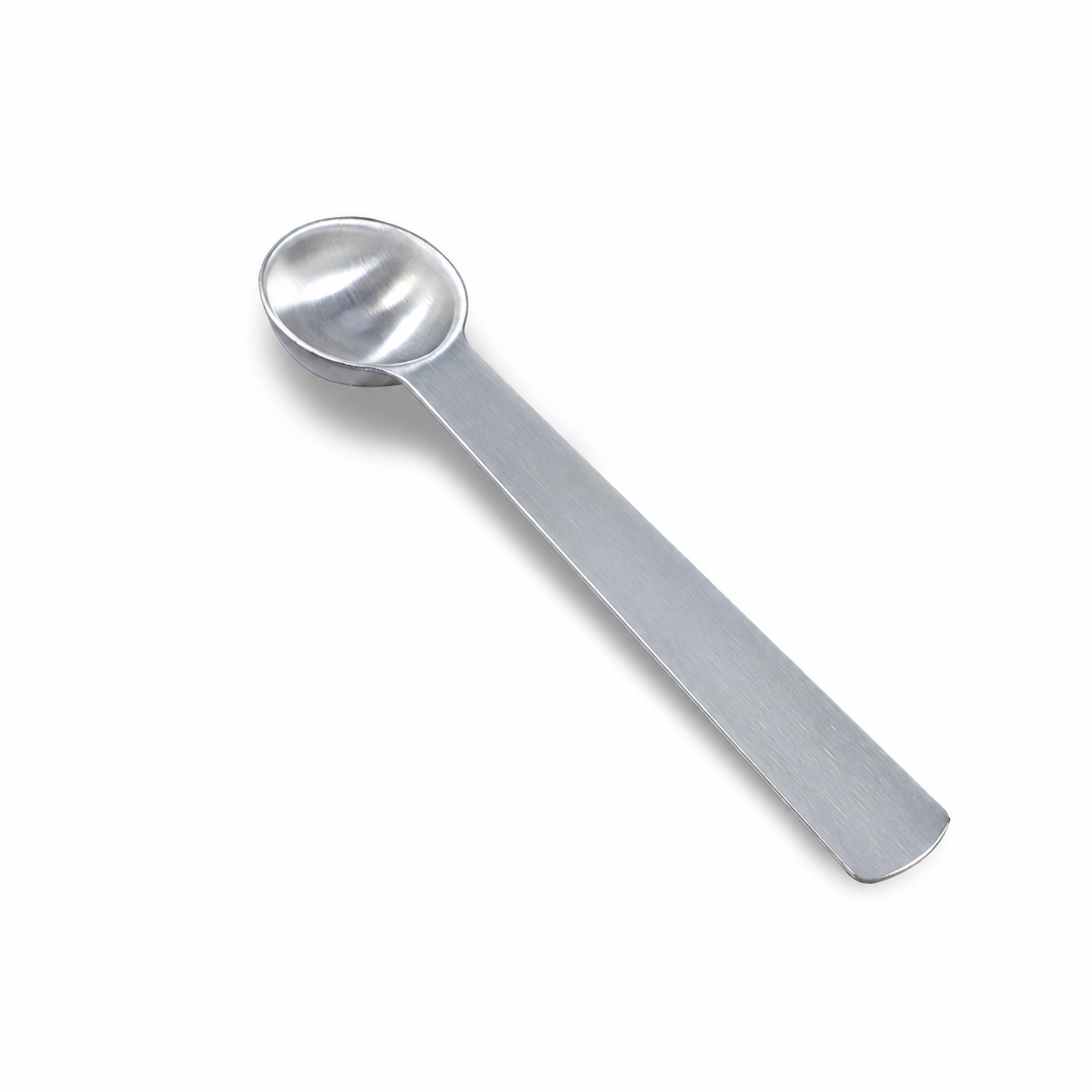 BS2502 5 ml long flat-handle measuring spoon — No opening