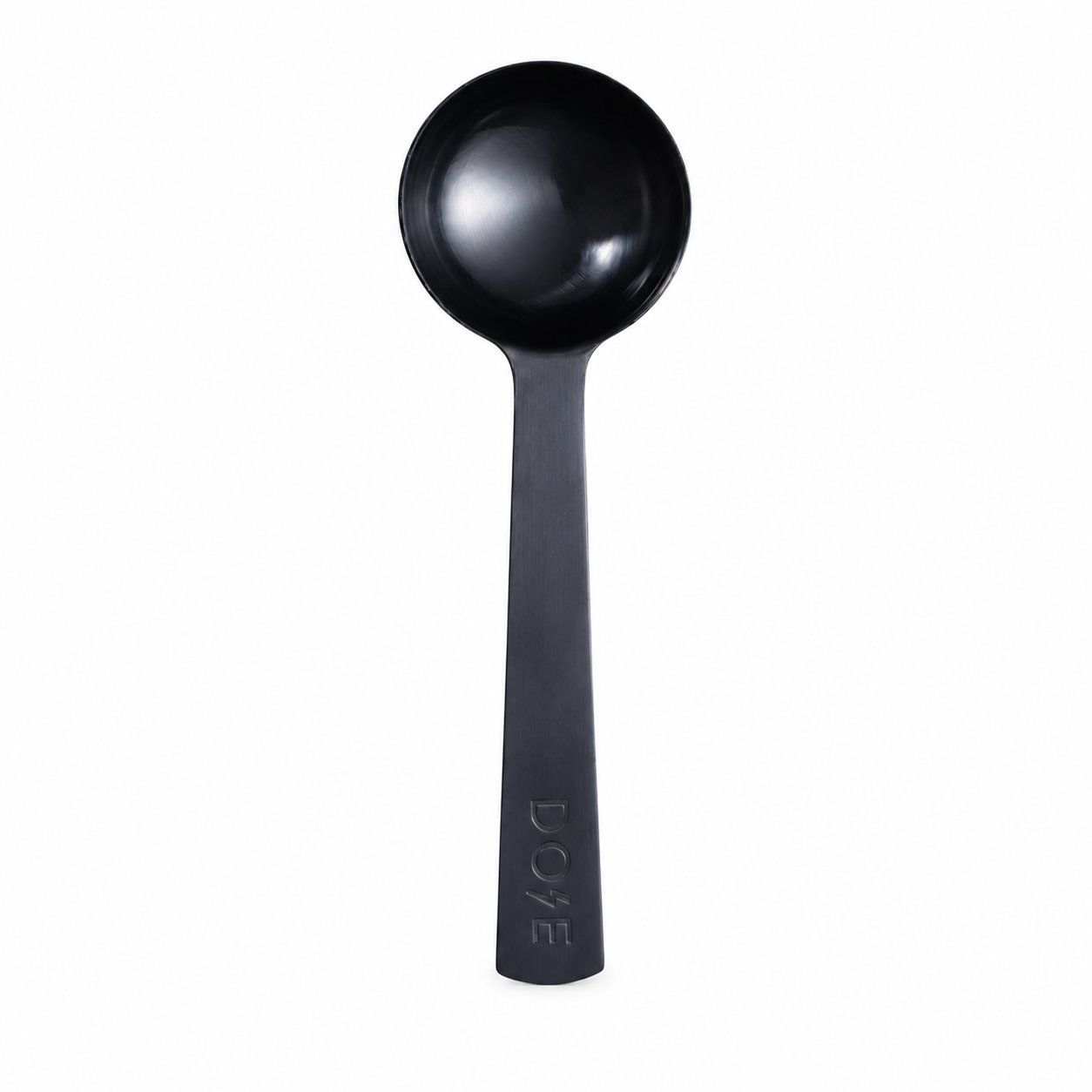 BS2529B/BS2529C 20 ml Single black or rainbow-colored spoon with a wide shallow round bowl and long handle, No opening