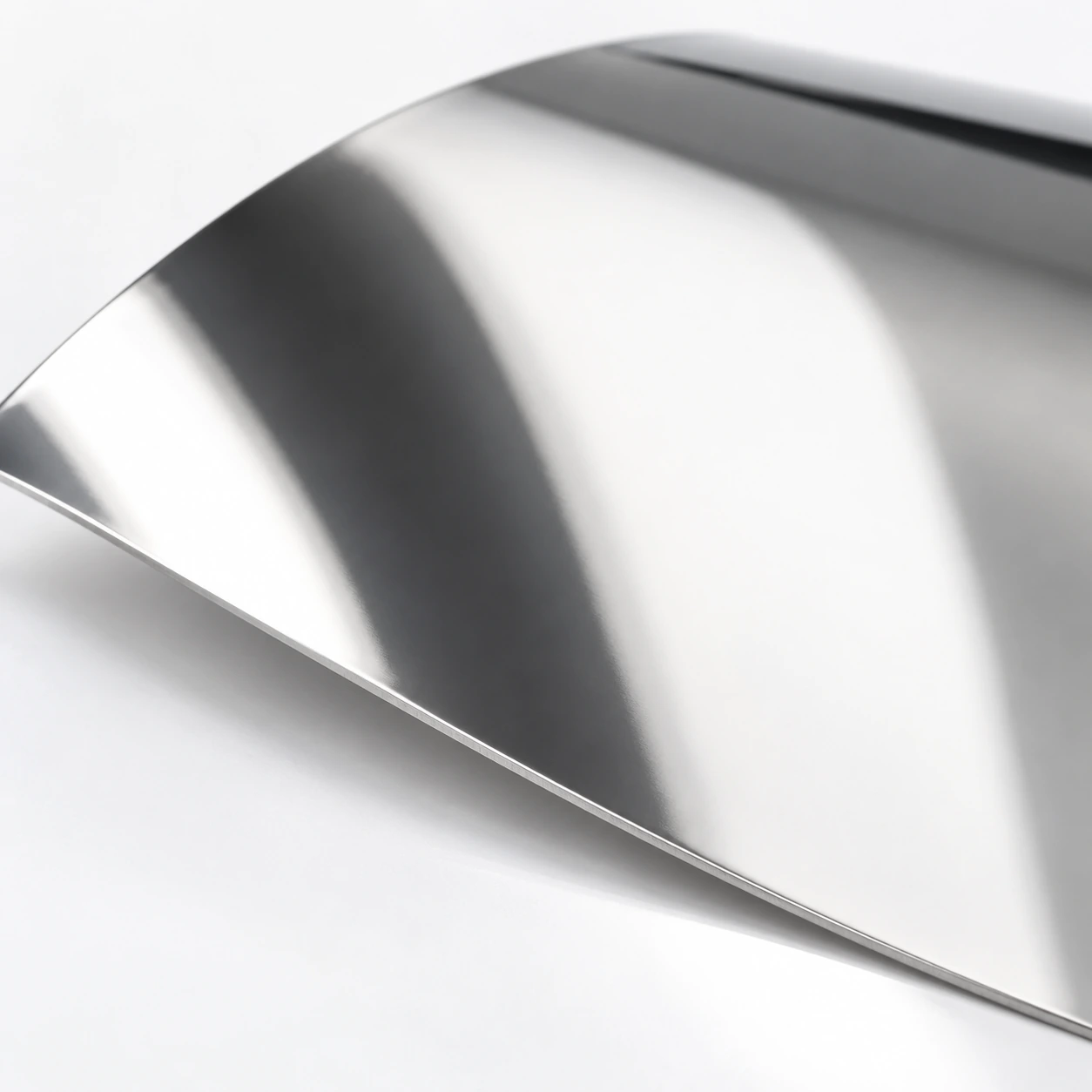 Mirror-polished steel sample